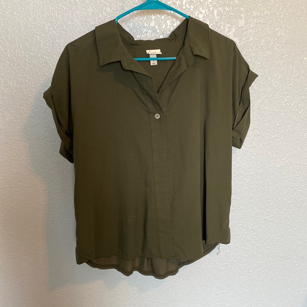 a new day green top